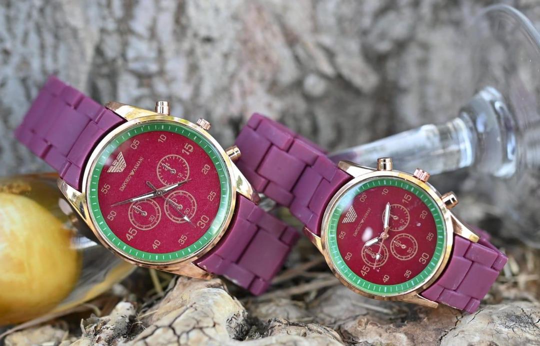 Emporio Armani Fiber Strap Couple Watch Set
