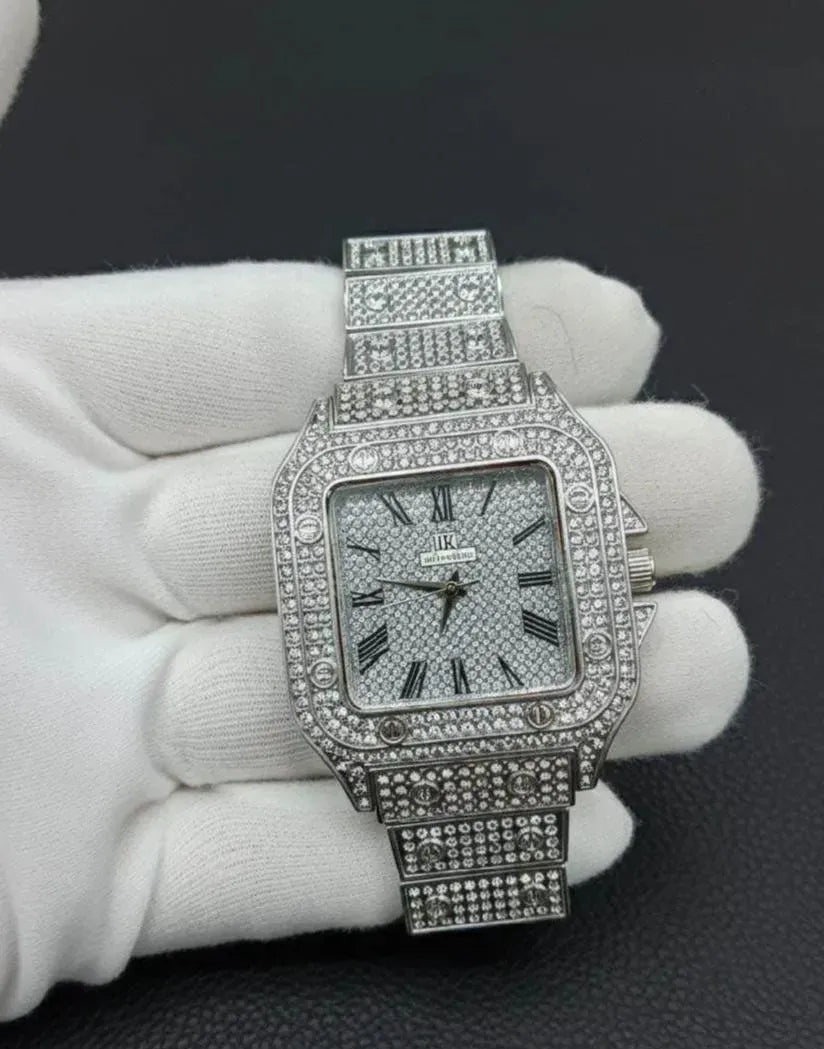 Luxury Diamond Rhine stone watch stone gold Chain Strep