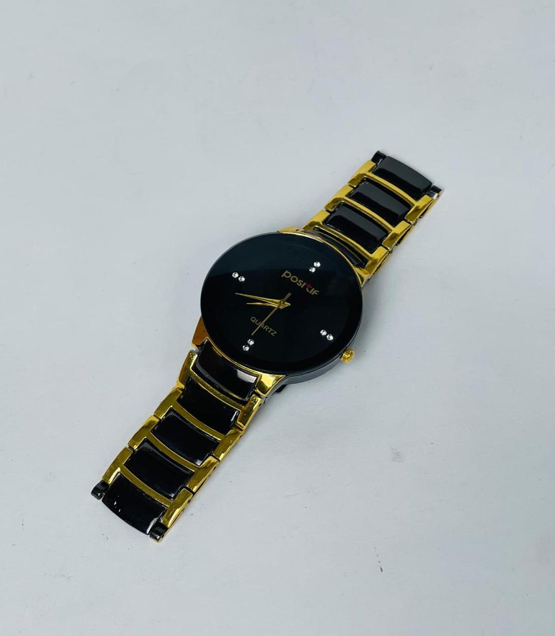 Men's Postif Black Gold Watch