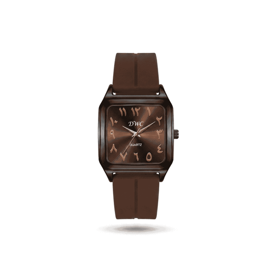 DWC Premium Arabic Dial Square Watch-Silicone Strap