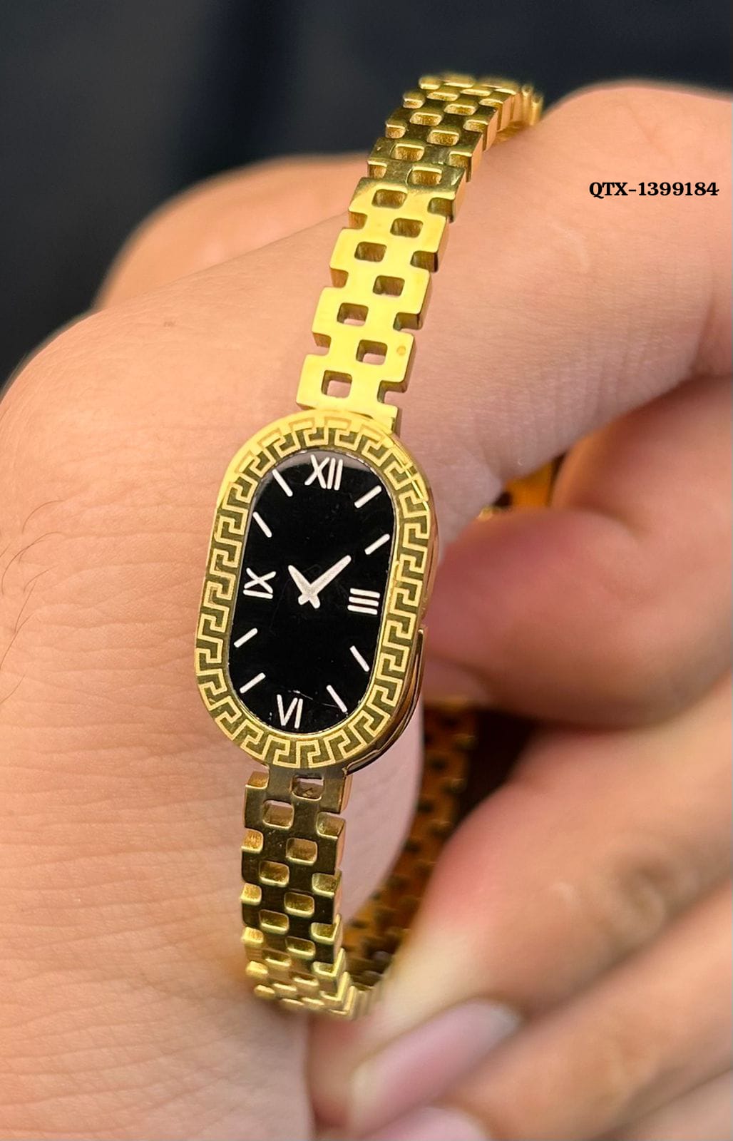 Fake Watch Handcuff Bracelet for Women – Stylish Gold Wrist Watch