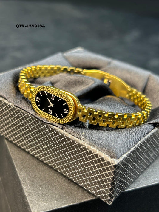 Fake Watch Handcuff Bracelet for Women – Stylish Gold Wrist Watch