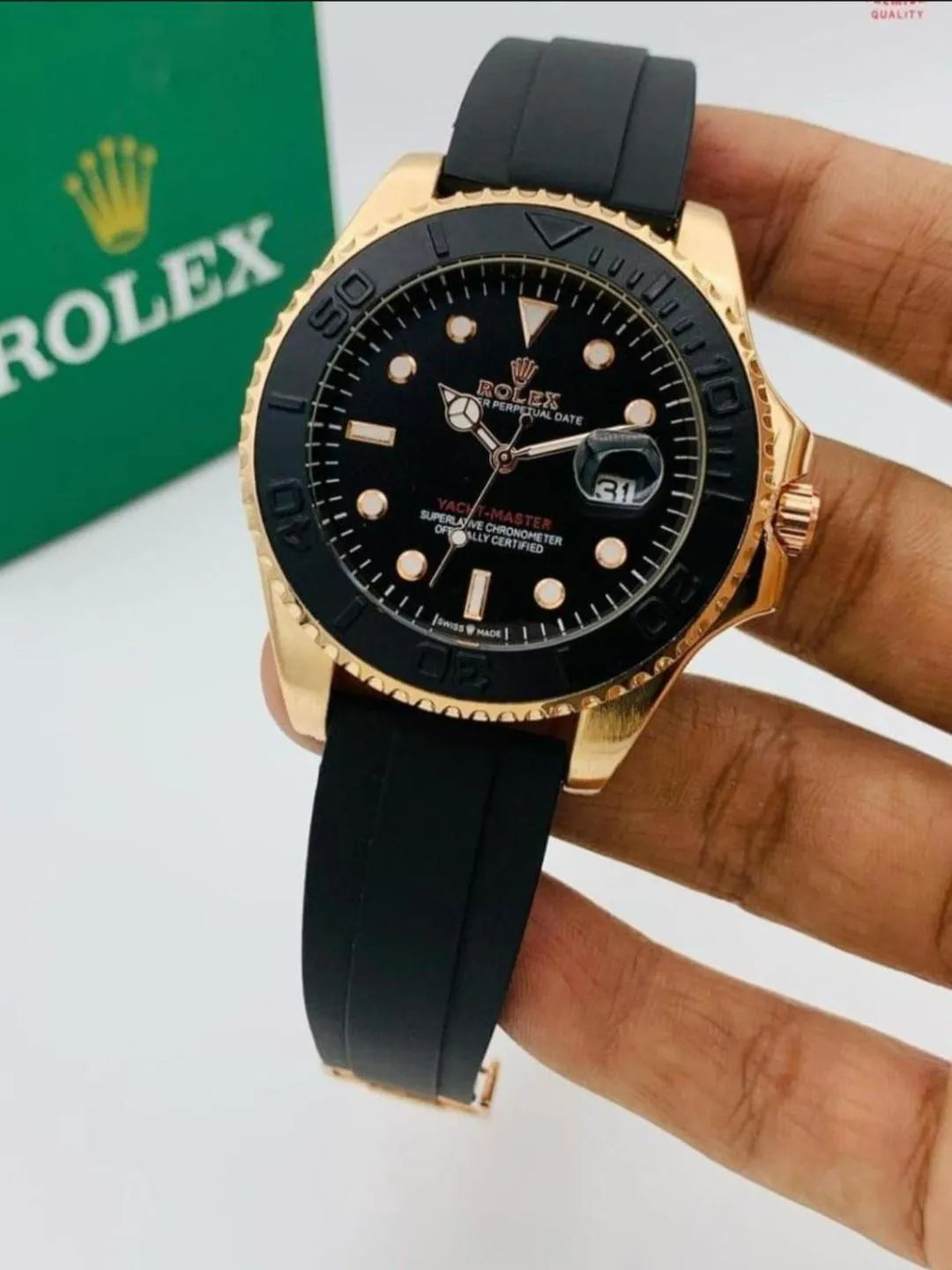 Men's Rolex Submariner Gold Black Watch
