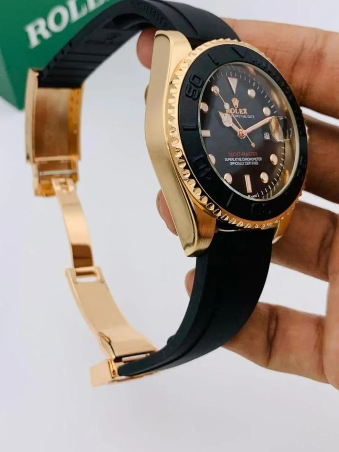 Men's Rolex Submariner Gold Black Watch