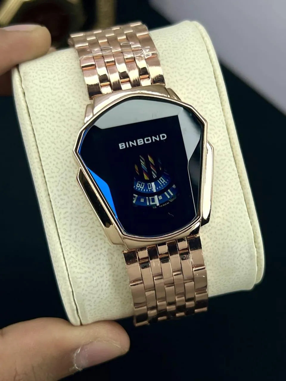 Chic Unisex Square Dial Watch with Chain