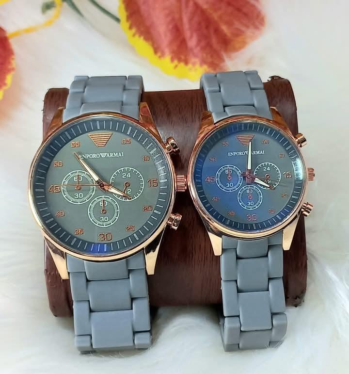 Emporio Armani Fiber Strap Couple Watch Set
