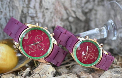 Emporio Armani Fiber Strap Couple Watch Set