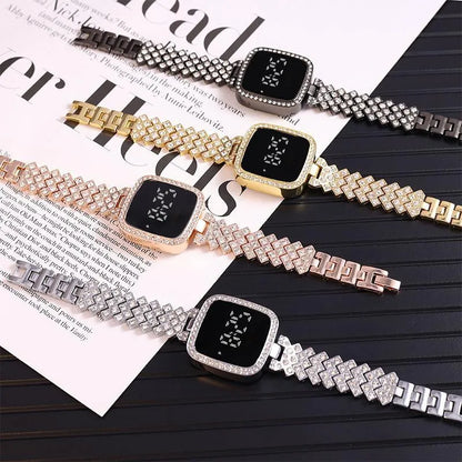 Women's Crystal Watch Square Dial