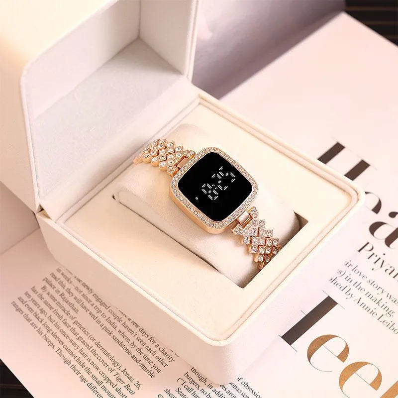 Women's Crystal Watch Square Dial