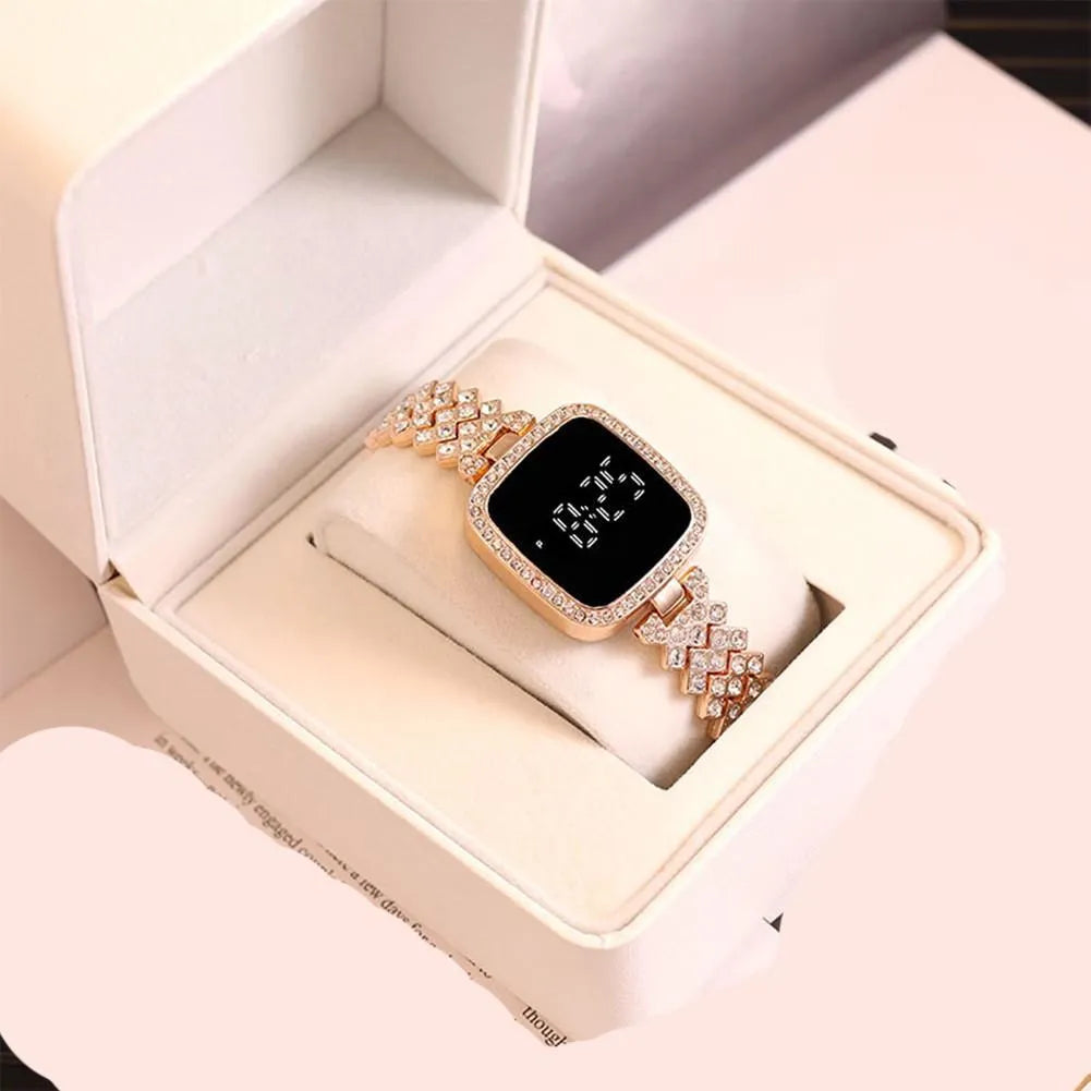 Women's Crystal Watch Square Dial