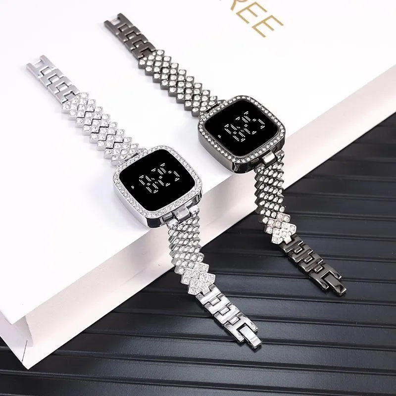 Women's Crystal Watch Square Dial