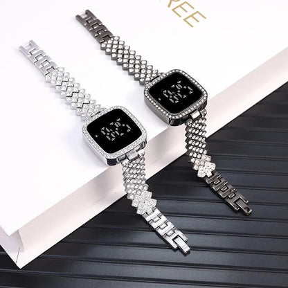 Women's Crystal Watch Square Dial