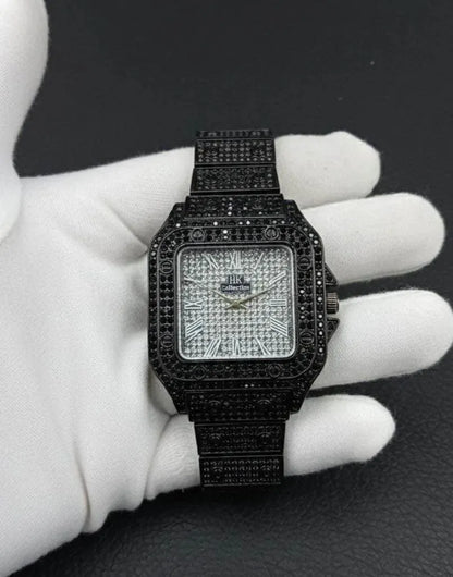 Luxury Diamond Rhine stone watch stone gold Chain Strep