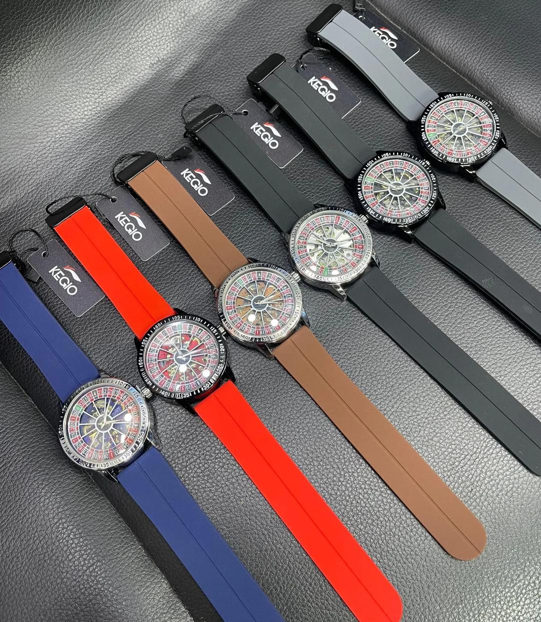 Roulette Dial Watch Rubber  strep