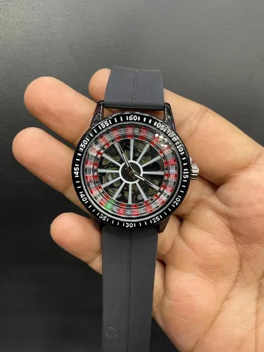 Roulette Dial Watch Rubber  strep