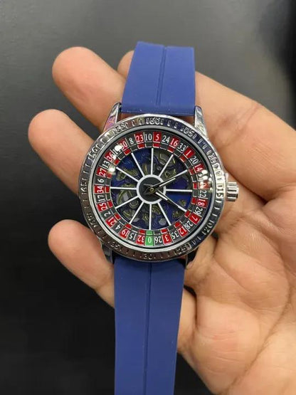 Roulette Dial Watch Rubber  strep