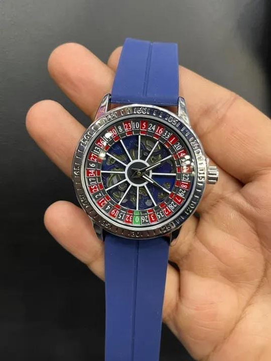 Roulette Dial Watch Rubber  strep
