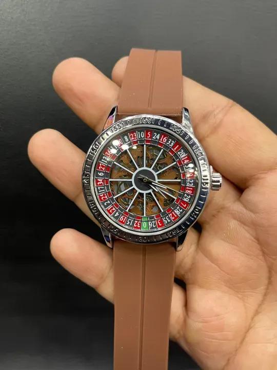Roulette Dial Watch Rubber  strep
