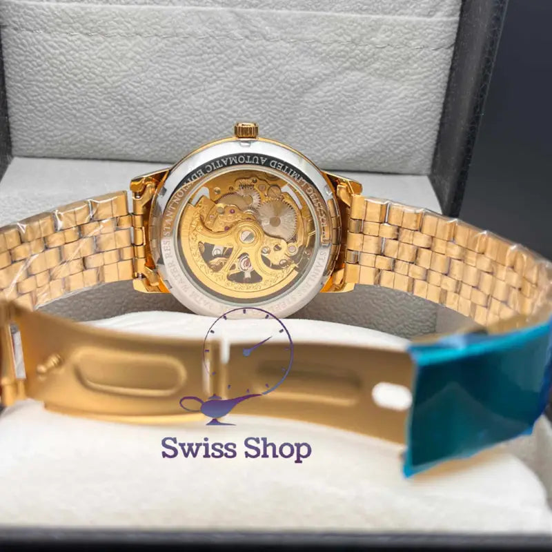 MOON FACE FULL GOLDEN WATCH  Automatic