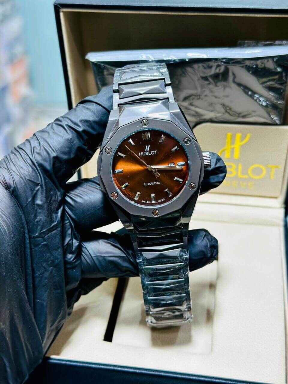 Hublot Luxury Brown Dial Automatic Style Watch