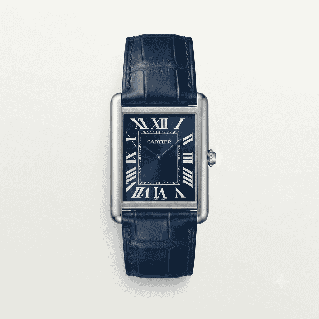 Cartier Tank Classic Luxury Leather Strap Watch