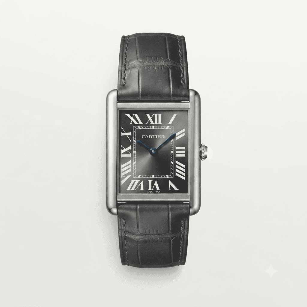 Cartier Tank Classic Luxury Leather Strap Watch