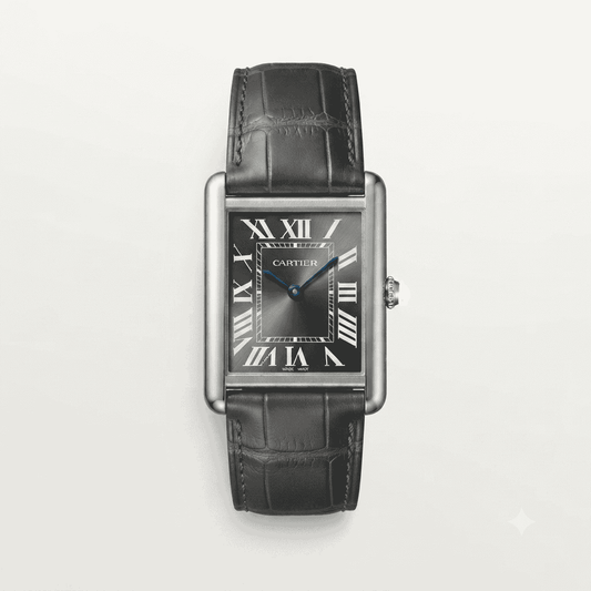 Cartier Tank Classic Luxury Leather Strap Watch
