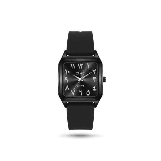 DWC Premium Arabic Dial Square Watch-Silicone Strap