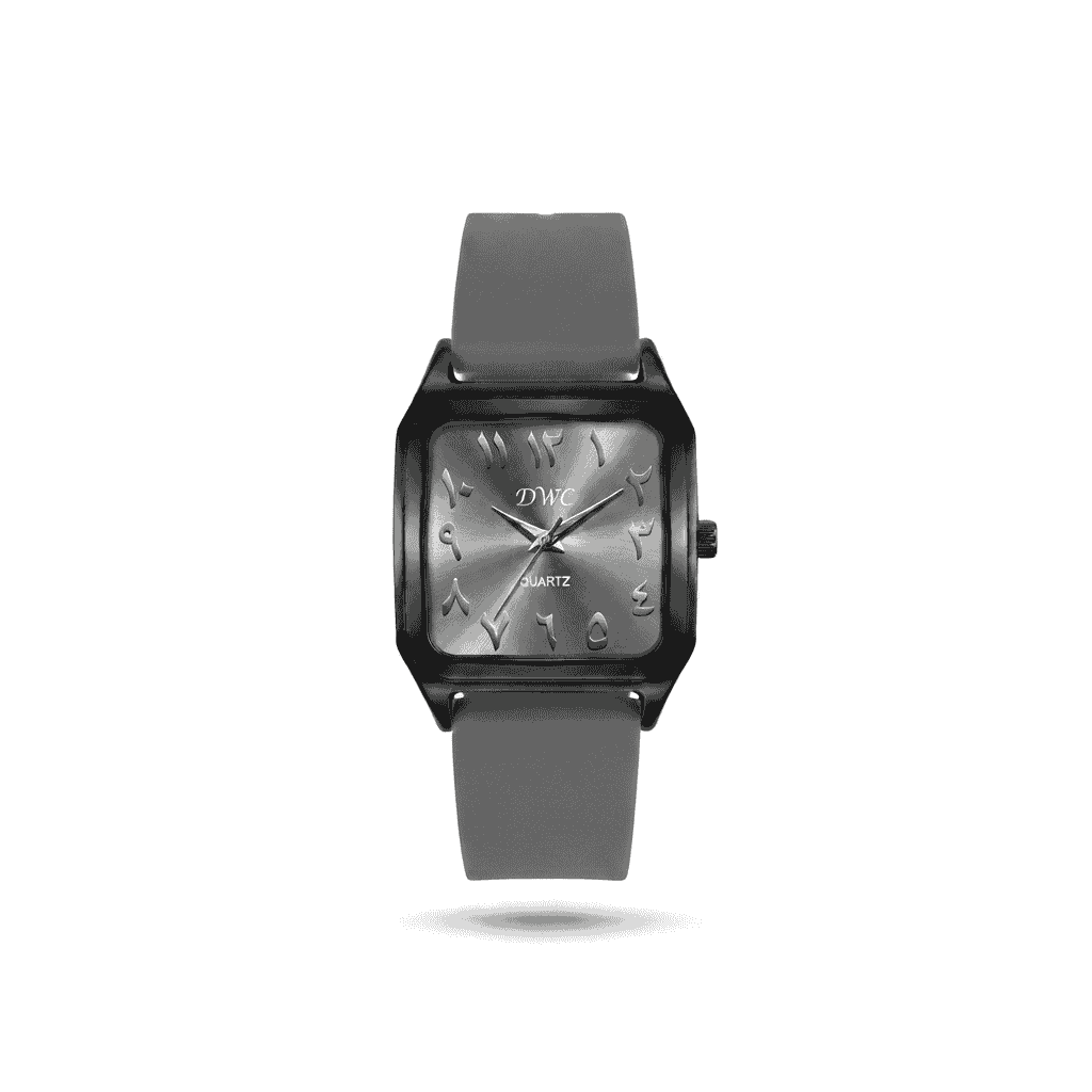 DWC Premium Arabic Dial Square Watch-Silicone Strap