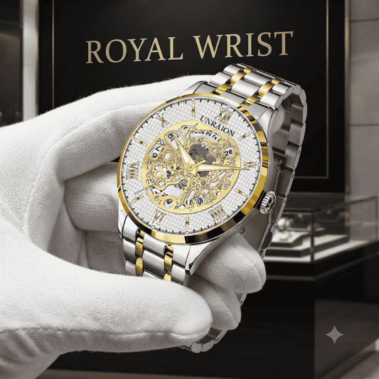 Men's Skeleton Time Date Watch
