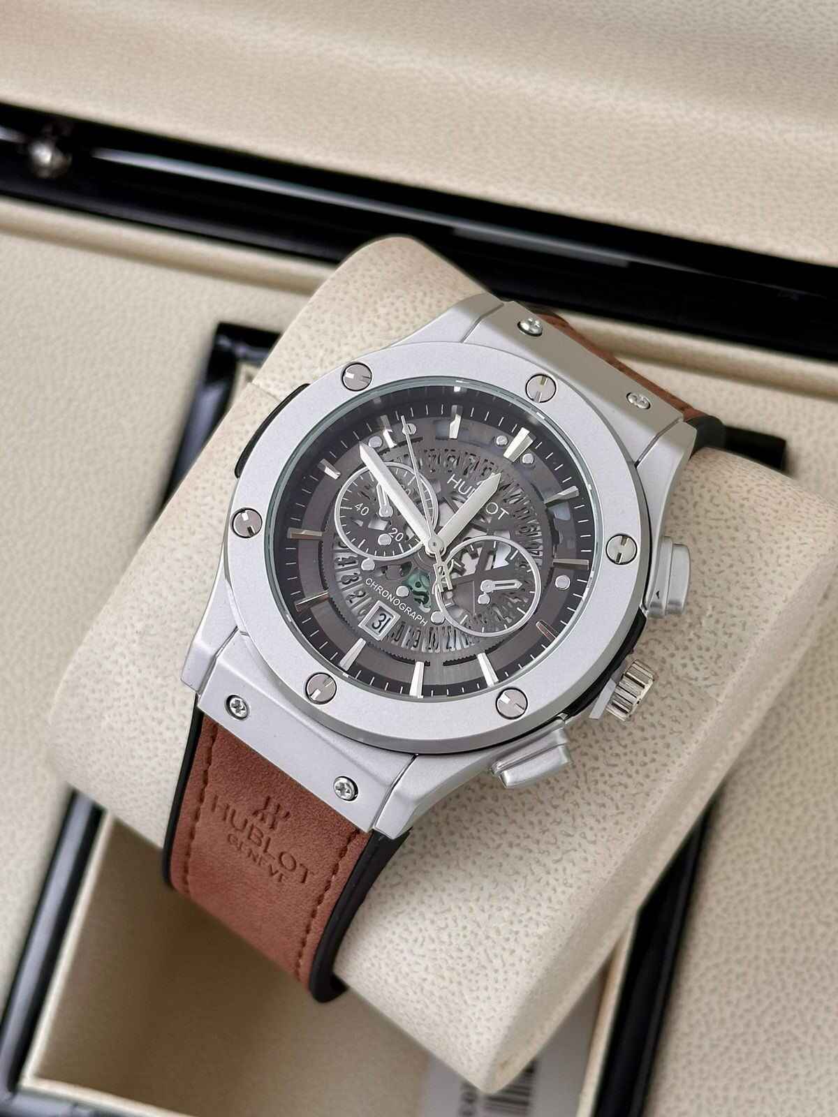 HB Premium Skeleton Dial Watch