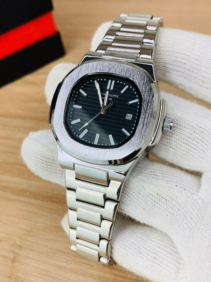 Luxury Men's Silver Watch