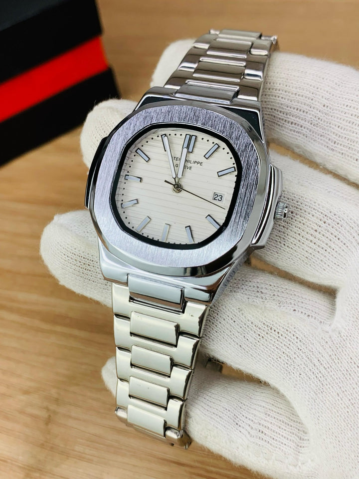 Luxury Men's Silver Watch