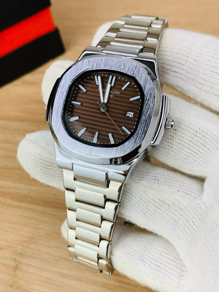 Luxury Men's Silver Watch
