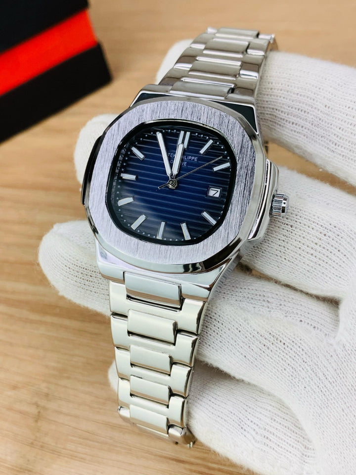 Luxury Men's Silver Watch