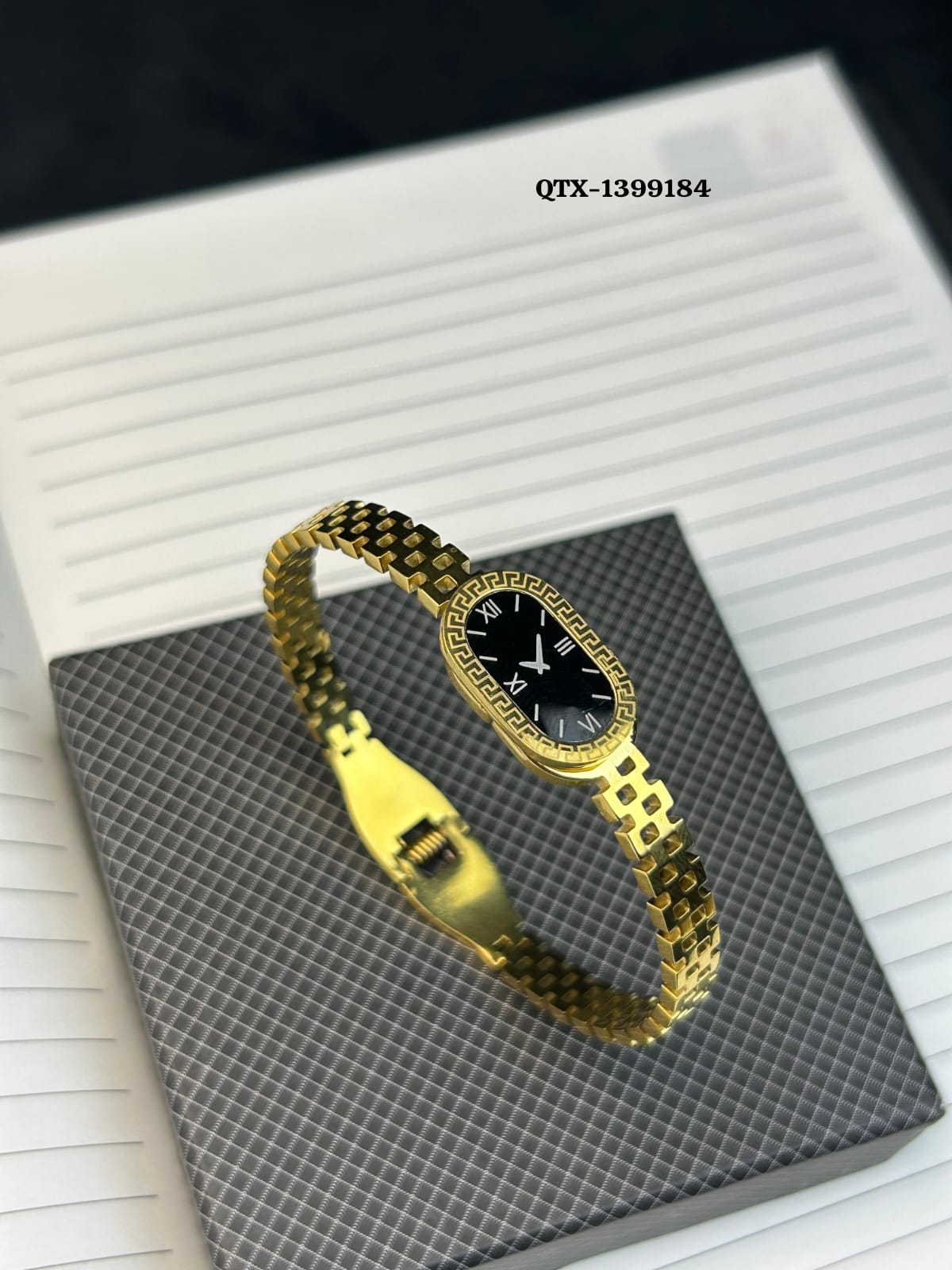 Fake Watch Handcuff Bracelet for Women – Stylish Gold Wrist Watch